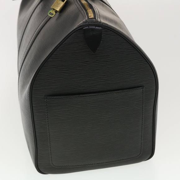 LOUIS VUITTON Epi Keepall 50 Boston Bag Noir M42962 LV Auth 40724 - Picture 4 of 16